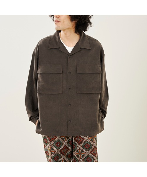 CPCM(シーピーシーエム)の「ピーチ起毛長袖CPOシャツ(シャツ/ブラウス・メンズ・サックスブルー/チャコールグレー/グレイッシュベージュ・MEDIUM/LARGE)」の18枚目の写真