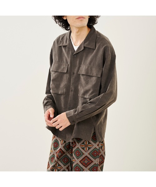 CPCM(シーピーシーエム)の「ピーチ起毛長袖CPOシャツ(シャツ/ブラウス・メンズ・サックスブルー/チャコールグレー/グレイッシュベージュ・MEDIUM/LARGE)」の19枚目の写真