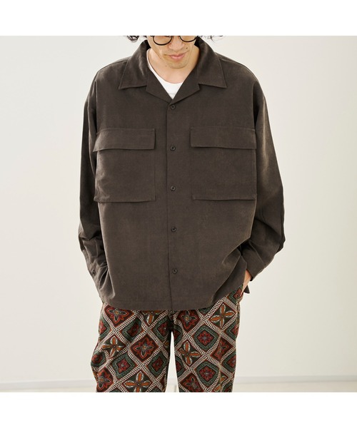 CPCM(シーピーシーエム)の「ピーチ起毛長袖CPOシャツ(シャツ/ブラウス・メンズ・サックスブルー/チャコールグレー/グレイッシュベージュ・MEDIUM/LARGE)」の21枚目の写真