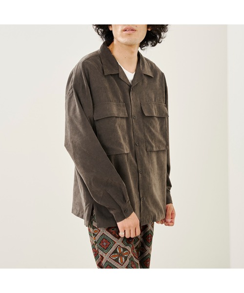 CPCM(シーピーシーエム)の「ピーチ起毛長袖CPOシャツ(シャツ/ブラウス・メンズ・サックスブルー/チャコールグレー/グレイッシュベージュ・MEDIUM/LARGE)」の22枚目の写真