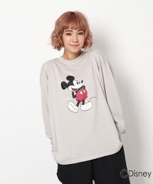 Disney | DISNEY ディズニー ミッキーマウス/オーバーダイ 長袖Tシャツ(Tシャツ/カットソー)