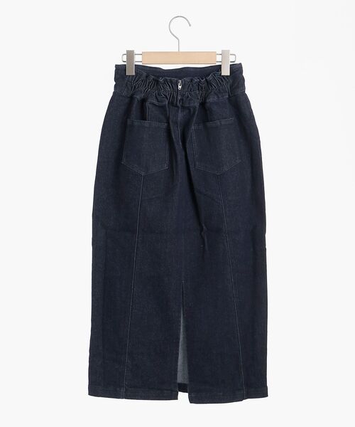 MAJESTIC LEGON（マジェスティックレゴン）の「スリムストレッチIラインスカート（デニムスカート・レディース・ブラック/ネイビー・MEDIUM/SMALL）」の18枚目の写真