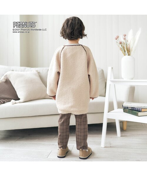 apres les cours(アプレレクール)の「ジャガードチェックパンツ 10分丈(その他パンツ・キッズ・ブラウン/グレー・90/100/110/120/130/140/80)」の4枚目の写真