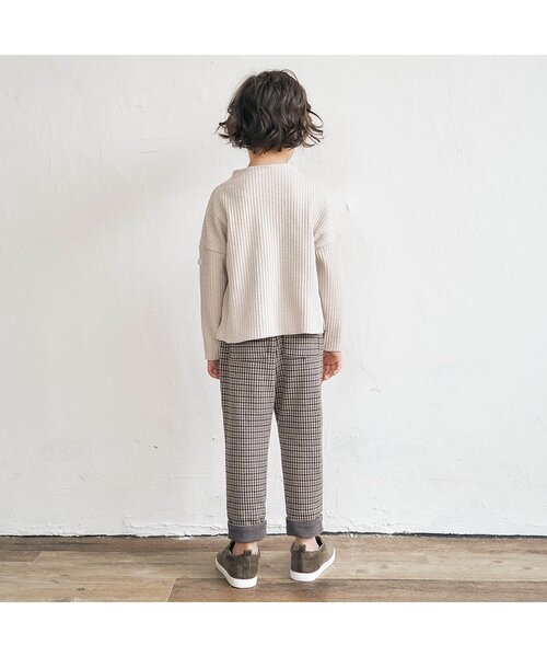 apres les cours(アプレレクール)の「ジャガードチェックパンツ 10分丈(その他パンツ・キッズ・ブラウン/グレー・90/100/110/120/130/140/80)」の6枚目の写真
