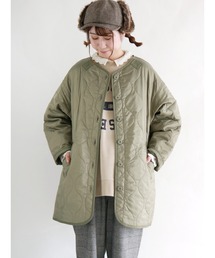 Samansa Mos2 | ノーカラーキルティングブルゾン(ブルゾン)