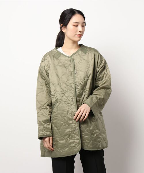 Samansa Mos2(サマンサ モスモス)の「ノーカラーキルティングブルゾン(ブルゾン・レディース・ベージュ/カーキ/マスタード/チャコール・フリ-)」の9枚目の写真