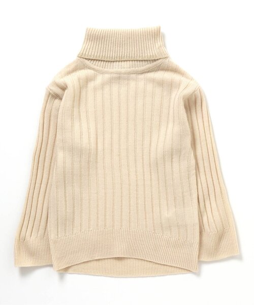 BREEZE（ブリーズ）の「/ラメラインタートルネックニット（ニット/セーター・キッズ・アイボリー/ラベンダー/キャメル/ブラック・100/110/120/90/150/130/140）」の2枚目の写真