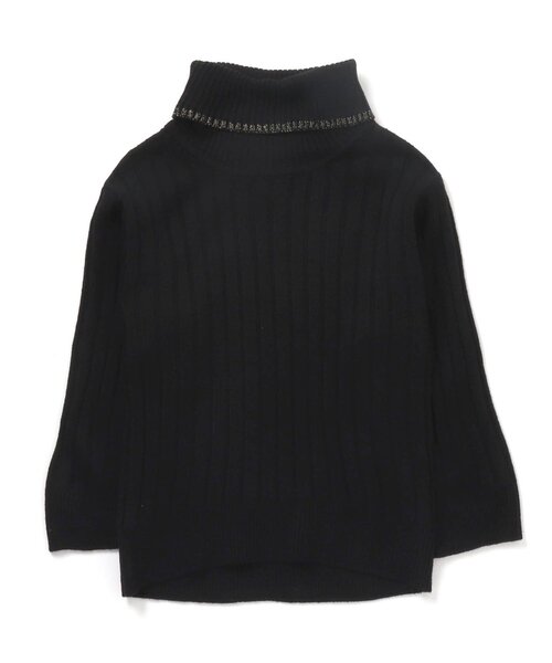 BREEZE（ブリーズ）の「/ラメラインタートルネックニット（ニット/セーター・キッズ・アイボリー/ラベンダー/キャメル/ブラック・100/110/120/90/150/130/140）」の3枚目の写真