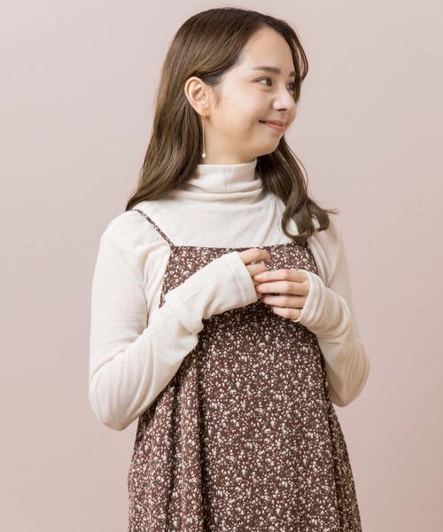 flower（フラワー）の「フェミニンシアータートル（Tシャツ/カットソー・レディース・アッシュグレー/アイボリー・FREE）」の2枚目の写真