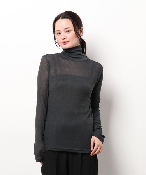 flower（フラワー）の「フェミニンシアータートル（Tシャツ/カットソー・レディース・アッシュグレー/アイボリー・FREE）」の19枚目の写真