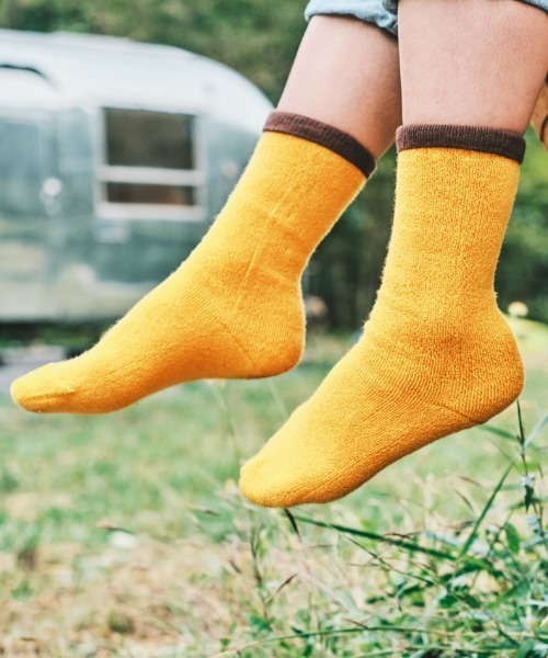 OVERRIDE(オーバーライド)の「OVERRIDE SAUNA MAT SOCKS / オーバーライド(ソックス/靴下・メンズ・オレンジ・MEDIUM/LARGE)」の1枚目の写真