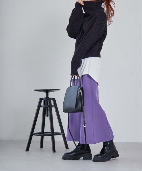 Heather(ヘザー)の「カラータイトマーメイドスカート 256545(スカート・レディース・ブラック/パープル/グリーン/ミント/ブルー/ライトベージュ・S/M)」の21枚目の写真