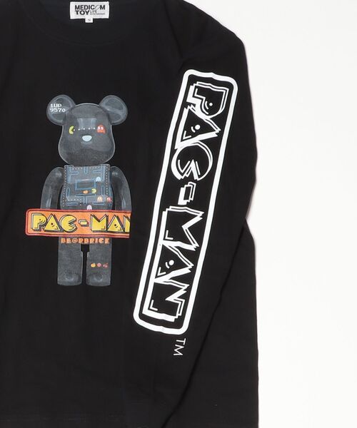 MEDICOM TOY LIFE ENTERTAINMENT（メディコムトイライフエンターテイメント）の「MLE BE@RTEE “PAC-MAN L/S”（Tシャツ/カットソー・メンズ・ホワイト/ブラック・MEDIUM/LARGE/X-LARGE/XX-LARGE/SMALL）」の4枚目の写真