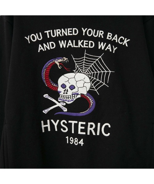 HYSTERIC GLAMOUR（ヒステリックグラマー）の「SNAKE&SKULL刺繍 パーカー（パーカー・メンズ・ブラック・SMALL/MEDIUM/LARGE/X-LARGE）」の3枚目の写真