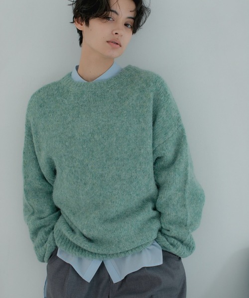 eL(エル)の「【eL】3G Clear Color Pullover/255112(ニット/セーター・レディース・ライトグレー/ピンク/グリーン・FREE)」の1枚目の写真
