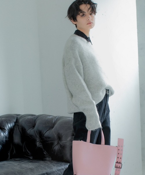 eL(エル)の「【eL】3G Clear Color Pullover/255112(ニット/セーター・レディース・ライトグレー/ピンク/グリーン・FREE)」の2枚目の写真