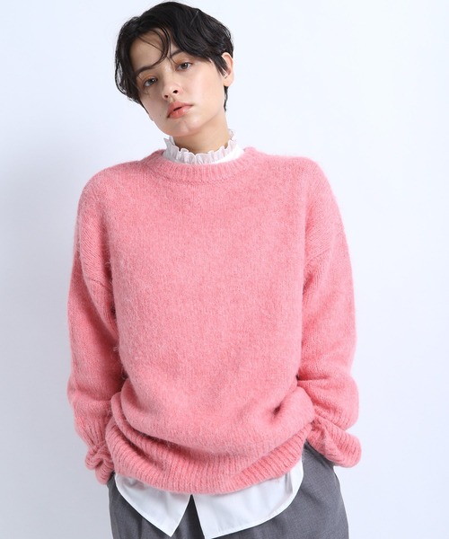 eL(エル)の「【eL】3G Clear Color Pullover/255112(ニット/セーター・レディース・ライトグレー/ピンク/グリーン・FREE)」の6枚目の写真