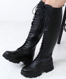 LOVEHUNTER（ラブハンター）の「LOVEHUNTER / トラックソールレースアップロングブーツ (1565)　コンバットブーツ（ブーツ）」