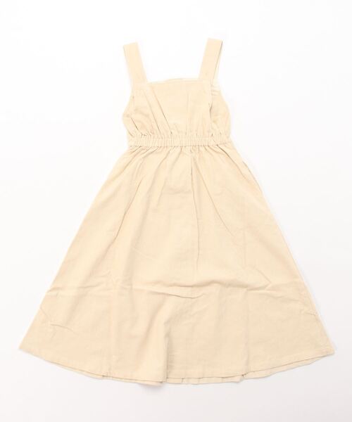 Lindsay（リンジィ）の「細見え前釦ジャンパースカート（ジャンパースカート・キッズ・ブラウン/アイボリー・L/M）」の3枚目の写真