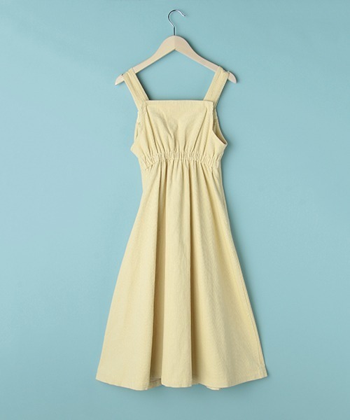 Lindsay（リンジィ）の「細見え前釦ジャンパースカート（ジャンパースカート・キッズ・ブラウン/アイボリー・L/M）」の4枚目の写真