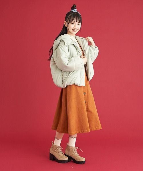 Lindsay（リンジィ）の「細見え前釦ジャンパースカート（ジャンパースカート・キッズ・ブラウン/アイボリー・L/M）」の13枚目の写真