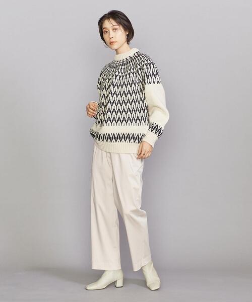 BEAUTY&YOUTH UNITED ARROWS（ビューティーアンドユースユナイテッドアローズ）の「BY サテンドローストイージーパンツ -ウォッシャブル-（その他パンツ・レディース・オフホワイト/ブラック/オレンジ・L/M/S）」の4枚目の写真