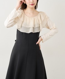 【WEB限定】osonoシアーフリルデザインカットプルオーバー