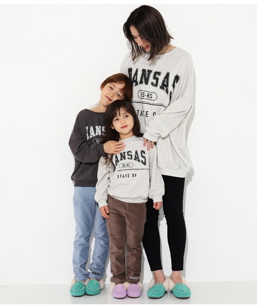 anap mimpi（アナップミンピ）の「【KIDS】パームツリー刺繍モカシンシューズ（モカシン/デッキシューズ・キッズ・ピンク/ラベンダー/ターコイズブルー/グレイッシュベージュ・16/17/18/19）」の7枚目の写真