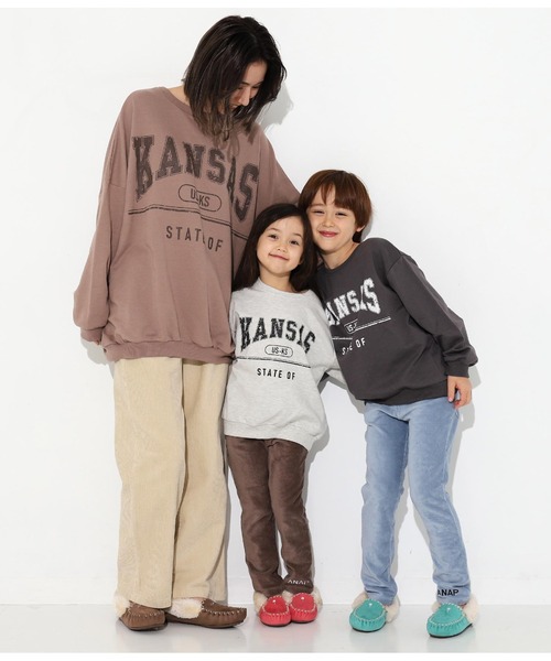 anap mimpi（アナップミンピ）の「【KIDS】パームツリー刺繍モカシンシューズ（モカシン/デッキシューズ・キッズ・ピンク/ラベンダー/ターコイズブルー/グレイッシュベージュ・16/17/18/19）」の19枚目の写真