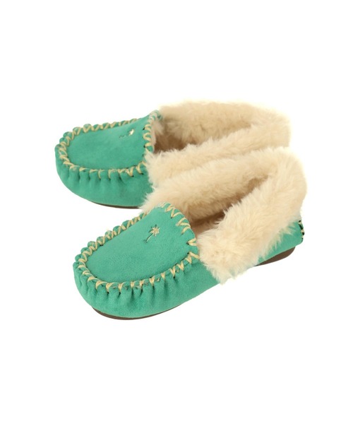 anap mimpi（アナップミンピ）の「【KIDS】パームツリー刺繍モカシンシューズ（モカシン/デッキシューズ・キッズ・ピンク/ラベンダー/ターコイズブルー/グレイッシュベージュ・16/17/18/19）」の8枚目の写真