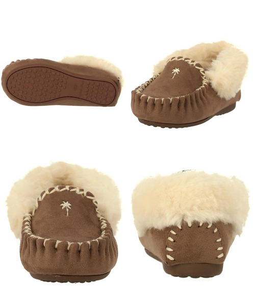 anap mimpi（アナップミンピ）の「【KIDS】パームツリー刺繍モカシンシューズ（モカシン/デッキシューズ・キッズ・ピンク/ラベンダー/ターコイズブルー/グレイッシュベージュ・16/17/18/19）」の12枚目の写真