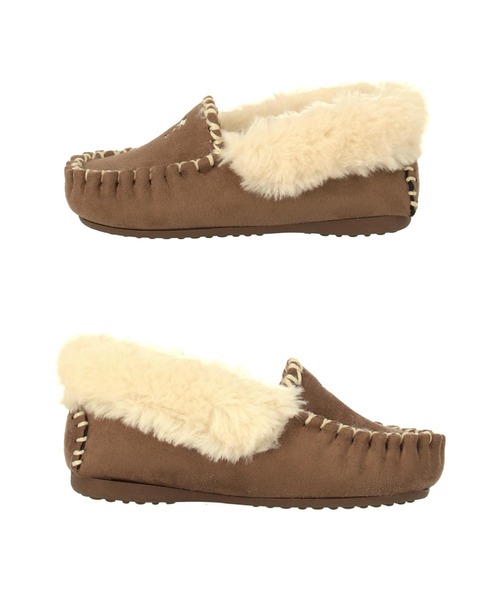 anap mimpi（アナップミンピ）の「【KIDS】パームツリー刺繍モカシンシューズ（モカシン/デッキシューズ・キッズ・ピンク/ラベンダー/ターコイズブルー/グレイッシュベージュ・16/17/18/19）」の6枚目の写真