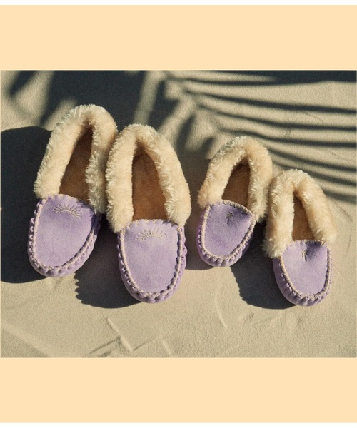 anap mimpi（アナップミンピ）の「【KIDS】パームツリー刺繍モカシンシューズ（モカシン/デッキシューズ・キッズ・ピンク/ラベンダー/ターコイズブルー/グレイッシュベージュ・16/17/18/19）」の13枚目の写真