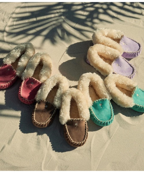 anap mimpi（アナップミンピ）の「【KIDS】パームツリー刺繍モカシンシューズ（モカシン/デッキシューズ・キッズ・ピンク/ラベンダー/ターコイズブルー/グレイッシュベージュ・16/17/18/19）」の15枚目の写真