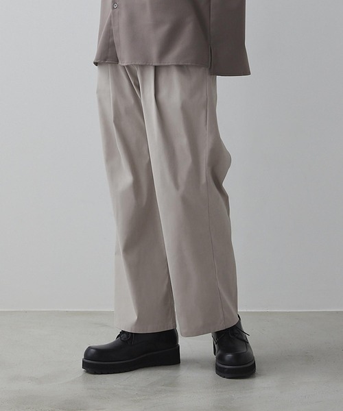 CLEL(クレイル)の「【CLEL】Deep 2 Tuck Wide Pants / ディープ2タック ワイドパンツ(その他パンツ・メンズ・チャコールグレー/ベージュ/オフホワイト・S/M/L)」の3枚目の写真