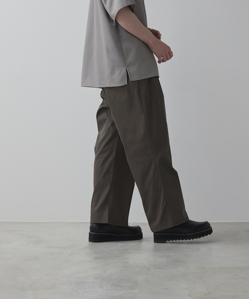 CLEL(クレイル)の「【CLEL】Deep 2 Tuck Wide Pants / ディープ2タック ワイドパンツ(その他パンツ・メンズ・チャコールグレー/ベージュ/オフホワイト・S/M/L)」の14枚目の写真