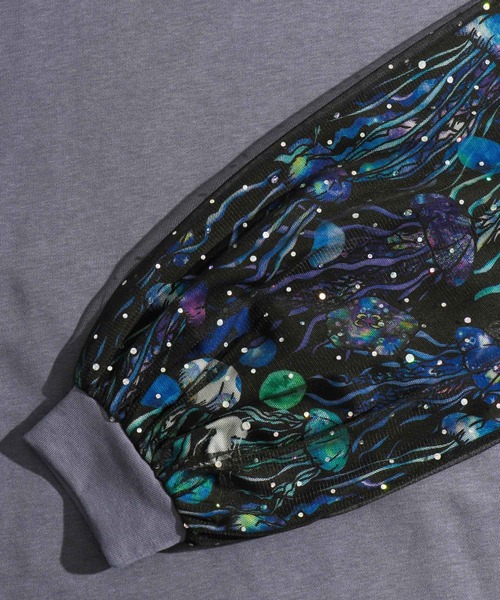 ScoLar（スカラー）の「クラゲ柄切替裏毛プルオーバー（Tシャツ