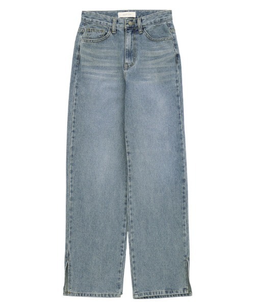 select MOCA(セレクトモカ)の「サイドスリットテーパードデニムパンツ(デニムパンツ・レディース・インディゴブルー/ライトインディゴブルー・SMALL/MEDIUM/LARGE)」の14枚目の写真