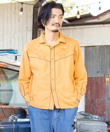 【チャイハネ】刺繍MEN'Sウエスタンシャツ