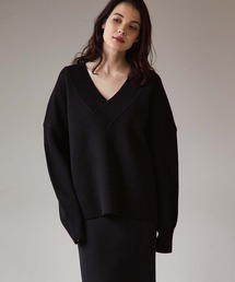 OUVRAGE CLASSE | Vネックワイドニットプルオーバー(ニット/セーター)