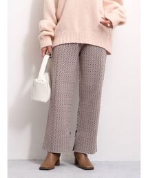 【WEB限定】ジャカード編みニットパンツ