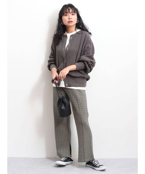 Ungrid(アングリッド)の「【WEB限定】ジャカード編みニットパンツ(その他パンツ・レディース・ブラウン/カーキ/キャメル・FREE)」の6枚目の写真
