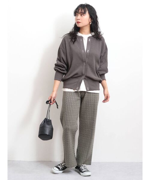 Ungrid(アングリッド)の「【WEB限定】ジャカード編みニットパンツ(その他パンツ・レディース・ブラウン/カーキ/キャメル・FREE)」の7枚目の写真