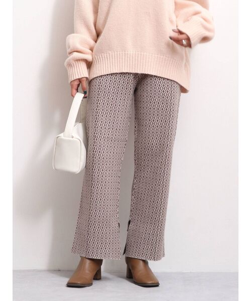 Ungrid(アングリッド)の「【WEB限定】ジャカード編みニットパンツ(その他パンツ・レディース・ブラウン/カーキ/キャメル・FREE)」の8枚目の写真