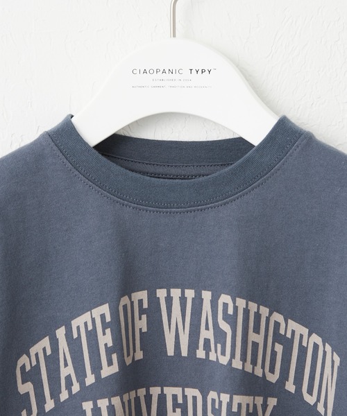 CIAOPANIC TYPY（チャオパニックティピー）の「【KIDS】USAカレッジTee（Tシャツ/カットソー・キッズ・アイボリー/ネイビー/イエロー・SMALL/MEDIUM/LARGE/X-LARGE/XX-LARGE）」の4枚目の写真