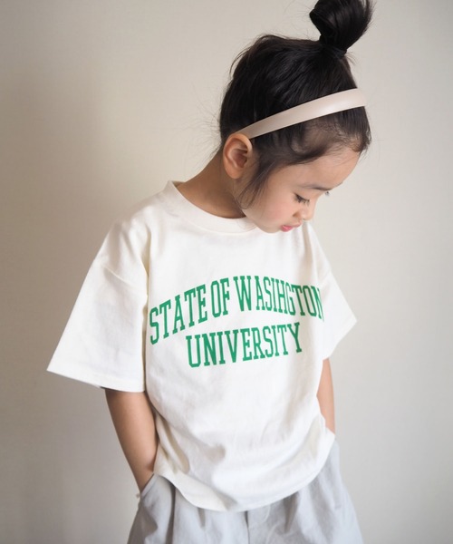 CIAOPANIC TYPY（チャオパニックティピー）の「【KIDS】USAカレッジTee（Tシャツ/カットソー・キッズ・アイボリー/ネイビー/イエロー・SMALL/MEDIUM/LARGE/X-LARGE/XX-LARGE）」の18枚目の写真