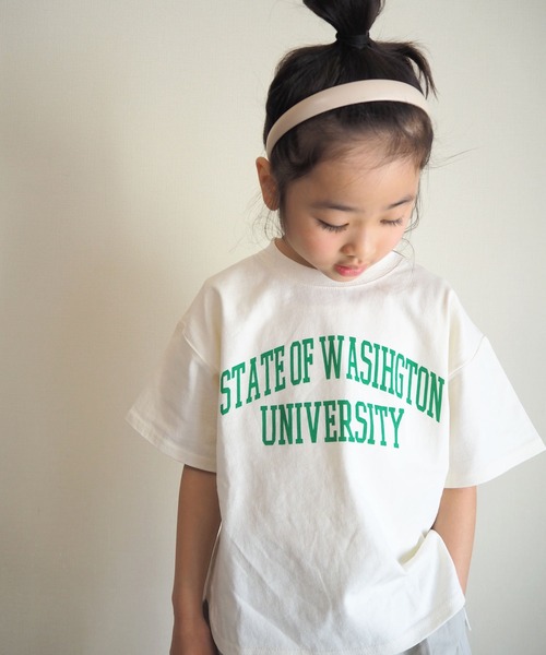 CIAOPANIC TYPY（チャオパニックティピー）の「【KIDS】USAカレッジTee（Tシャツ/カットソー・キッズ・アイボリー/ネイビー/イエロー・SMALL/MEDIUM/LARGE/X-LARGE/XX-LARGE）」の19枚目の写真