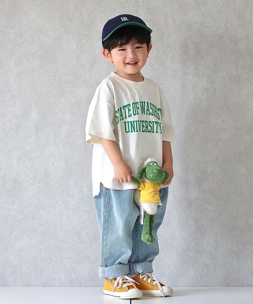 CIAOPANIC TYPY（チャオパニックティピー）の「【KIDS】USAカレッジTee（Tシャツ/カットソー・キッズ・アイボリー/ネイビー/イエロー・SMALL/MEDIUM/LARGE/X-LARGE/XX-LARGE）」の13枚目の写真