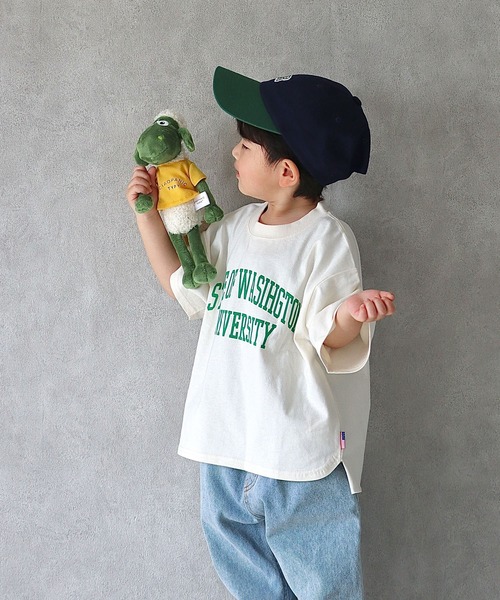 CIAOPANIC TYPY（チャオパニックティピー）の「【KIDS】USAカレッジTee（Tシャツ/カットソー・キッズ・アイボリー/ネイビー/イエロー・SMALL/MEDIUM/LARGE/X-LARGE/XX-LARGE）」の15枚目の写真