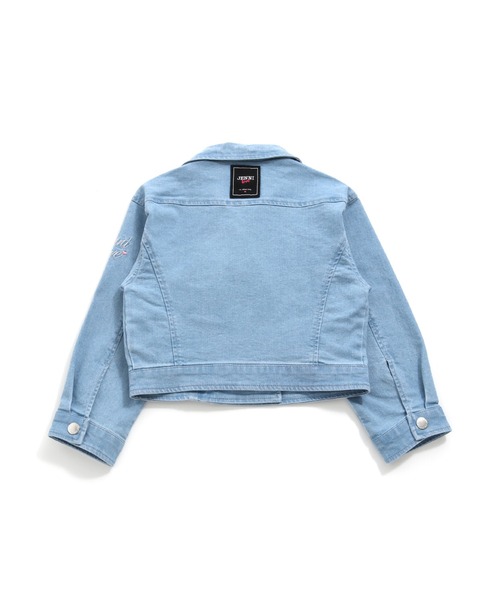 JENNI love（ジェニィラブ）の「ライダース風デニムGジャン（デニムジャケット・キッズ・オフホワイト/サックスブルー・130cm/140cm/150cm/160cm）」の11枚目の写真